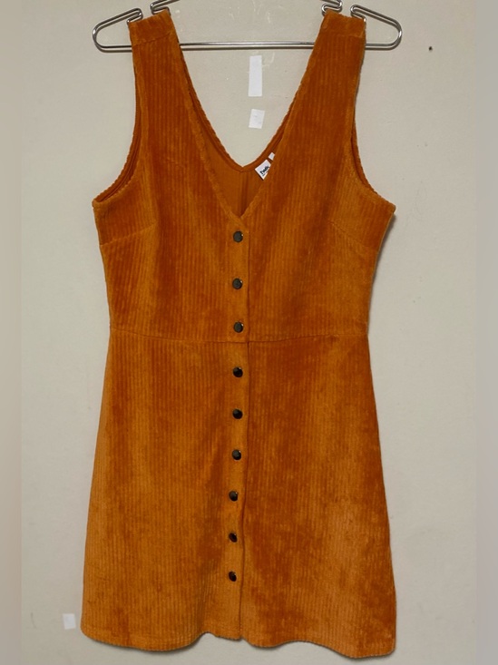 Simons Dresses & Skirts - Simons Rust Corduroy Button Mini Dress